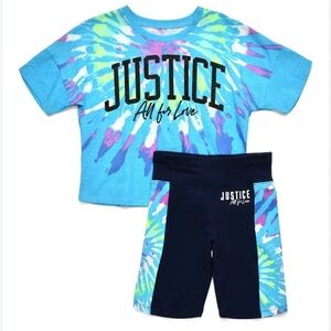 Justice Blue and Purple  BOXY TEE SET multicolor size 16/18 XLP 305812 eletur
